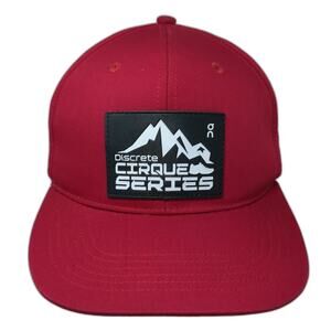 Discrete Snapback Red Hat One Size Cirque Series Mountain Patch On Logo Alta
